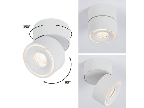 Paulmann 93373, Utanpåliggande spotlight, 1 lampor, LED, 8 W, 3000 K, Vit