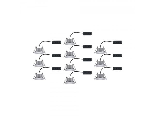 Paulmann 999.25, Nedtryckbar spotlight, 10 lampor, LED, 4000 K, 465 LM, Krom