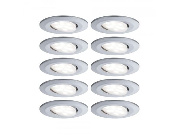 Paulmann 999.25, Nedtryckbar spotlight, 10 lampor, LED, 4000 K, 465 LM, Krom