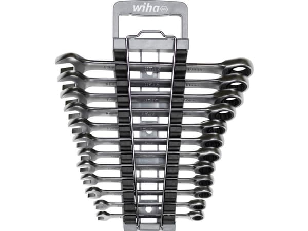 Wiha 644M - Ratchet combination wrench set - 13 deler - inn holder