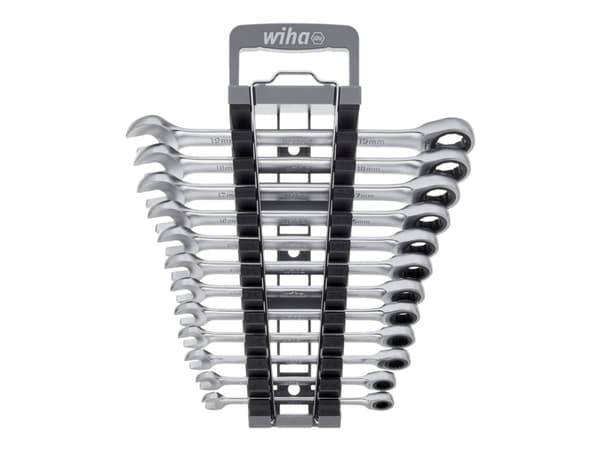 Wiha 644M - Ratchet combination wrench set - 13 deler - inn holder