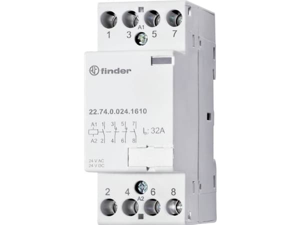 Finder 22.74.0.024.1310 Kontaktori 4 x rajakytkin 24 V/DC, 24 V/AC 32 A 1 kpl 1 kpl