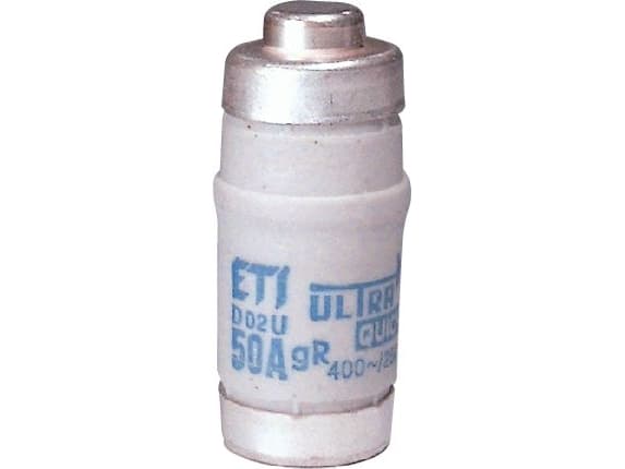 Eti-Polam sikringsinnsats D02 50A gR 400V AC/250V DC D02UQ50A (004312004)
