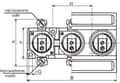 Miniatyrbilde 3 av 3: Sikringsuttak for skinne 3P E27 DII 25A 500V EZN 25/3 002322025