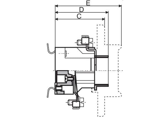 Sikringsuttak for skinne 3P E27 DII 25A 500V EZN 25/3 002322025
