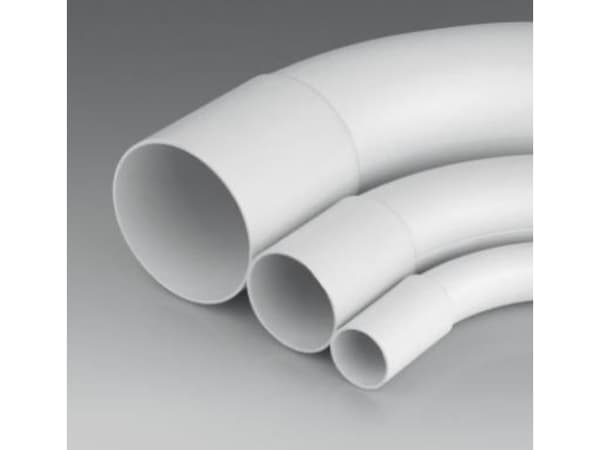 ELEKTROPLAST Stiv PVC-albue ZK 37 hvit (09.40)