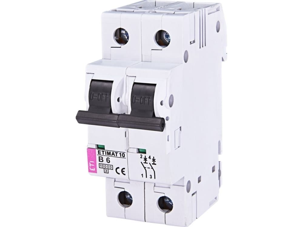 Eti Polam ETI - field Countercurrent switch 2P B 6A 10 kA AC ETIMAT10 (002123712)