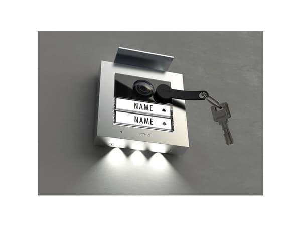 m-e modern-electronics VDV-2020 A Video-Türsprechanlage Kabelgebunden, RFID Außeneinheit Anthrazit (41267)