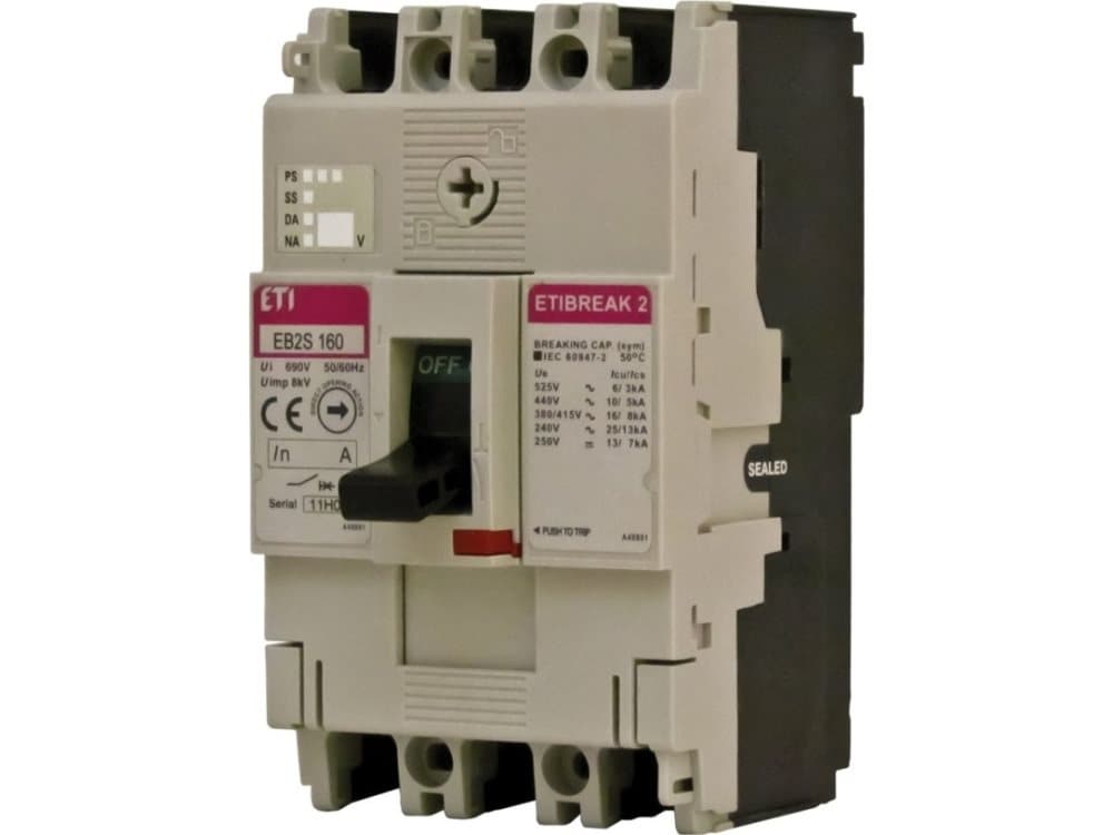 Eti-Polam Power switch 3P 160A 16kA without regulation (EB2S 160/3LF)