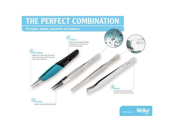 Weller Erem® TE3SA SMD-pincet 125,00 mm