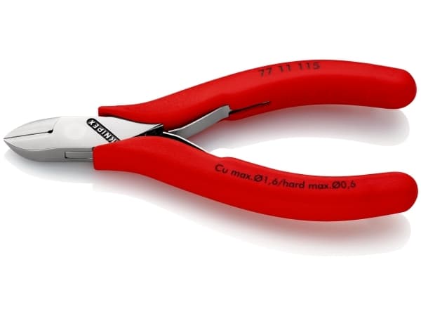 Knipex 77 11 115, Diagonal tang, Stål, Plast, Rød, 115 mm, 70 g