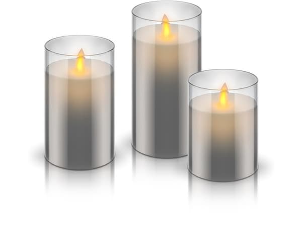 Goobay 57865, Grå, Hvit, Universell, Glass, Polykarbonat (PC), Voks, IP20, 1 ampuller, LED