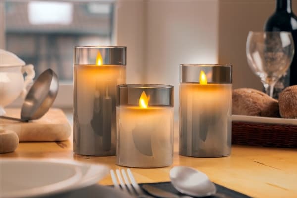 Goobay 57865, Grå, Hvit, Universell, Glass, Polykarbonat (PC), Voks, IP20, 1 ampuller, LED