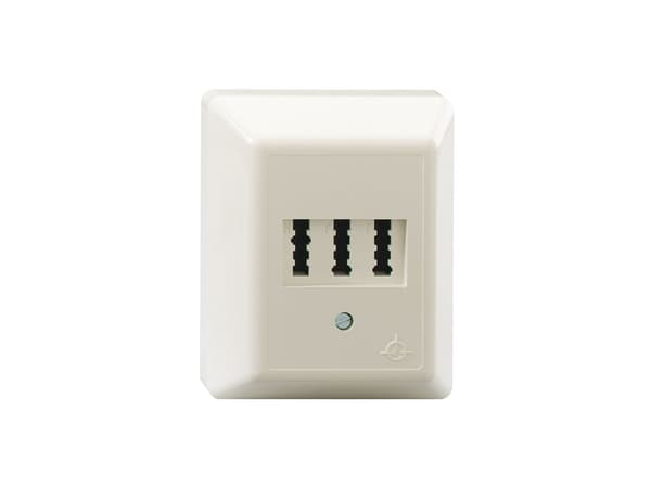 Rutenbeck AMS 1/2 NFF Ap, TAE, -5 - 50 °C, Valkoinen, Polyoksimeteeni (POM), IP20, 125 V Valkoinen