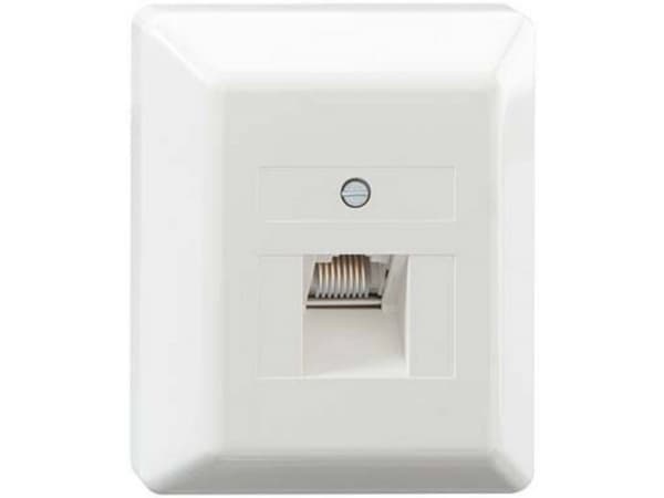 Rutenbeck 13411501, RJ-45, 6a, Valkoinen, 65 mm, 26 mm, 8 cm