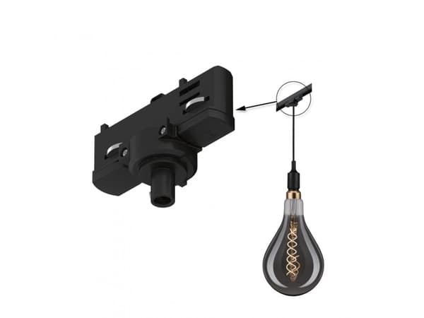Paulmann 91387, Adapter til overhengende belysning, Tak, Sort, Metall, Plast, 1150 W, 96 mm