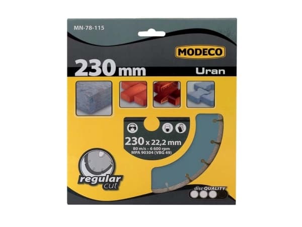 Modeco Segmented diamond grinding wheel URAN 230mm - MN-78-115