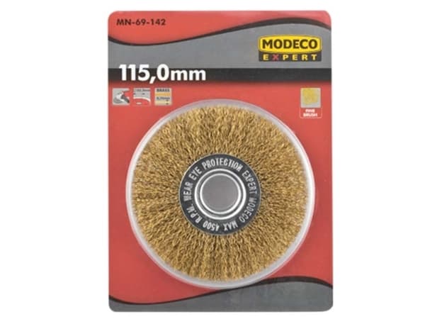 Modeco stålborste för vinkelslip 115mm - MN-69-142
