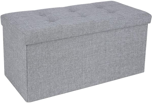 Förvarings Sittbänk 76 x 38 x 38 cm Ljusgrå