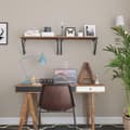 Pikkukuva 3 / 8: 2-Pack Vägghyllor Retro 60x20 cm Vintage brun-svart