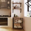 Pikkukuva 5 / 8: 2-Pack Vägghyllor Retro 60x20 cm Vintage brun-svart