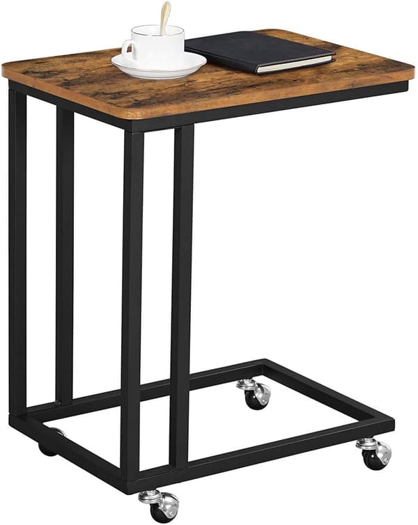 Rullbar sidobord - laptopställ - sängbord 50x35x60 cm