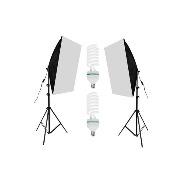Studioutrustning Kit för fotografering softbox med Glödlampor