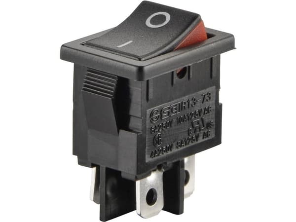 TRU COMPONENTS 1587540 Vippekontakt TC-R13-73A2-02 250 V/AC 6 A 2 x Off/On Klikkende 1 stk