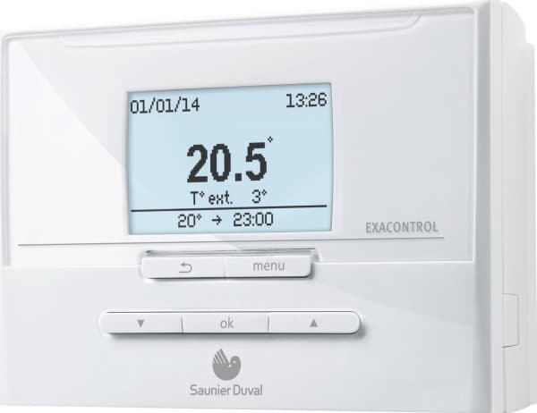Saunier Duval temperaturkontroller med ukentlig programmerer Exaco Ntrol E7 (S0020118088)