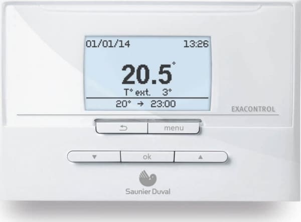 Saunier Duval temperaturkontroller med ukentlig programmerer Exaco Ntrol E7 (S0020118088)