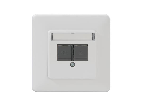 Rutenbeck 139112040, 2 modul/-er, 6a, -40 - 70 ° C, Vit, Akrylnitrilbutadienstyren (ABS), IP21 Vit