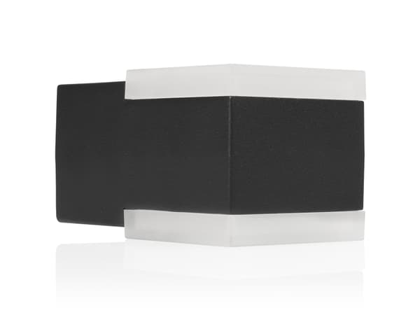 Vägglampa Up-/Downlight Aluminium Svart Svart