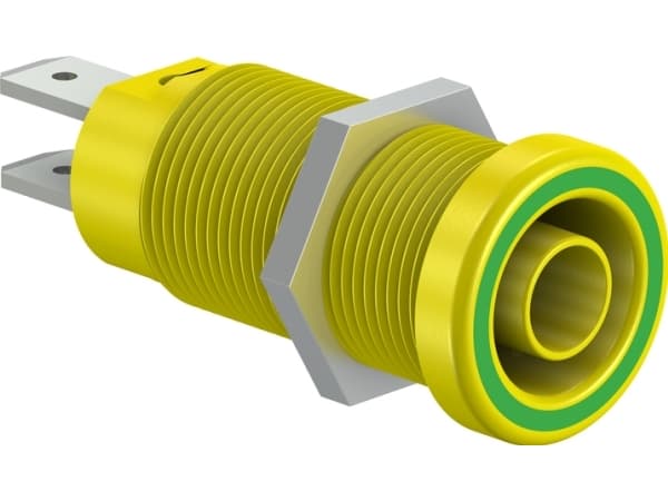 Stäubli XEB-1R Säkerhetsanslutning för laboratorium Anslutning, infälld montering vertikal Stiftdiameter: 4 mm Grön, gul 1 st