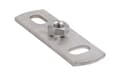 Miniatyrbild 2 av 2: Walraven Grundflange M8 - Rustfri 316 grundflange 80x35mm med punktsvejset muffe