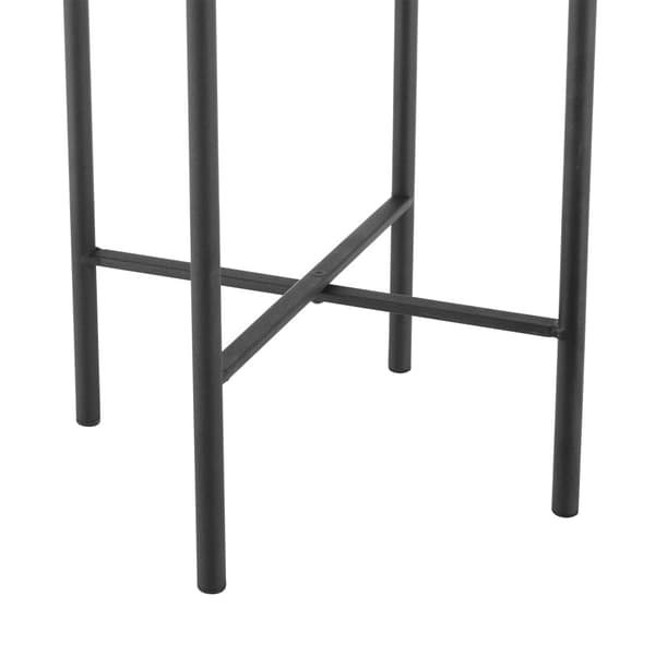 [en.casa] Piedestal Colfontaine-set om 2-med krukor-blomställ-växtställ-80x25,5x25,5cm-90x27x27cm-metall-svart-sandfärg