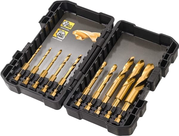 Dewalt DEWALT metalliporanterä HSS-TIN EXTREME IMPACT KPL. 10cz. 3-12mm HEX 1/4 "DT50050-QZ KÄSIKIRJA