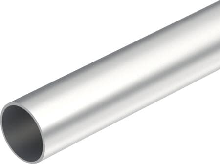 Alumiiniputki ilman kierrettä, Ø 16 mm, pituus 3000 mm, seinämän paksuus 1,2 mm - (3 metriä)