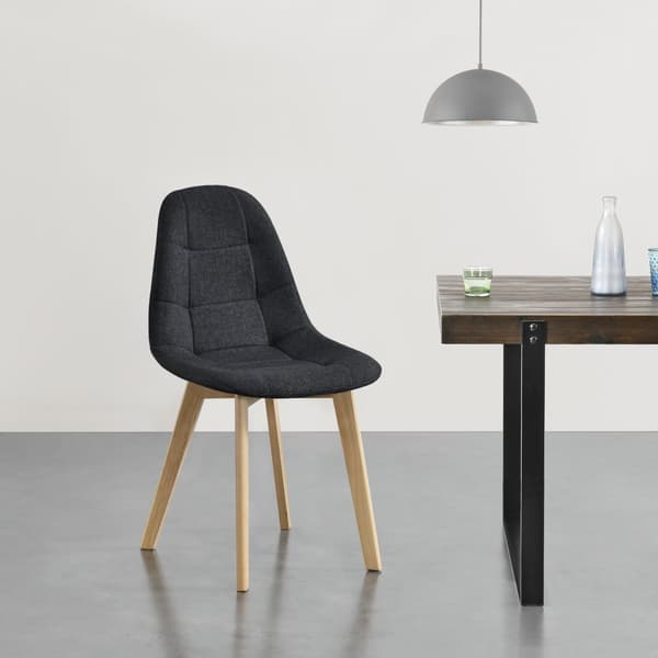 Stol Kopparberg set om 2 svart [en.casa]