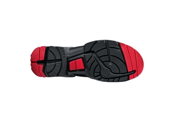 Uvex 85162, Unisex, Voksen, Vernesko, Sort, Rød, ESD, S3, SRC, Hurtigsnører