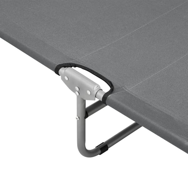 [casa.pro] Solsäng Carcao-186x55x24cm-stål-polyester-silver matt-mörkgrå-hopfällbar-5 olika lägen