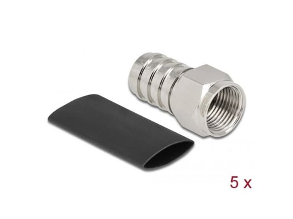 DeLOCK 90032, F-tyyppi, Nikkeli, 75 O, Hopea, 11 mm, 21 mm