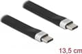 Pikkukuva 4 / 5: Delock - USB-kaapeli - USB-C (uros) - USB-C (uros) - USB 3.2 Gen 2 - 3 A - 13,5 cm - litteä - musta