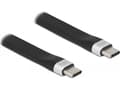 Pikkukuva 5 / 5: Delock - USB-kaapeli - USB-C (uros) - USB-C (uros) - USB 3.2 Gen 2 - 3 A - 13,5 cm - litteä - musta