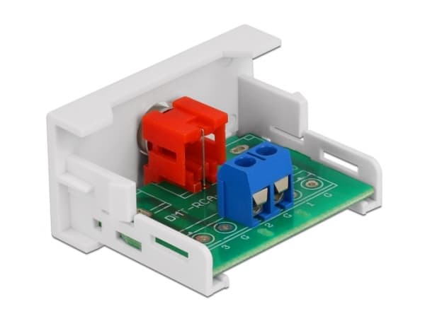 Delock - Easy 45 - snäppbar modul - RCA - 1 modul - vit, RAL 9003