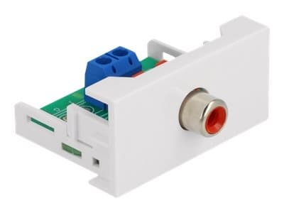 Delock - Easy 45 - snäppbar modul - RCA - 1 modul - vit, RAL 9003