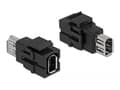 Miniatyrbild 2 av 2: Delock - Modulär insättning - 6 pin FireWire - svart