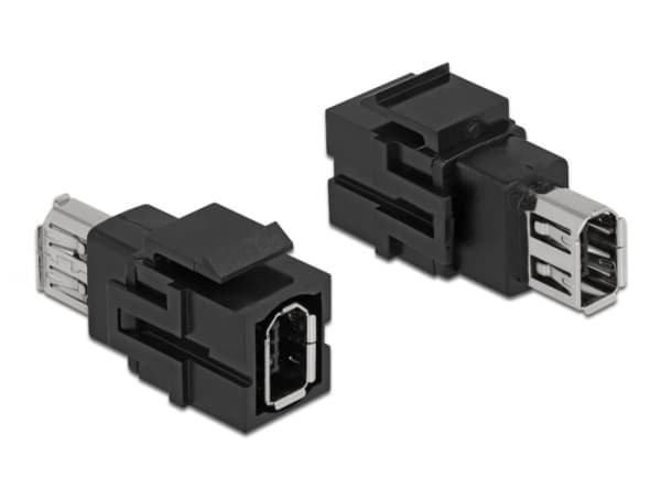 Delock - Modulär insättning - 6 pin FireWire - svart