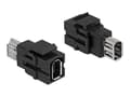 Miniatyrbild 1 av 2: Delock - Modulär insättning - 6 pin FireWire - svart