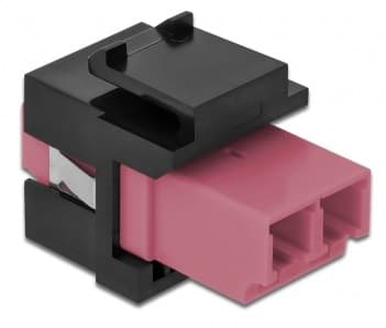 Delock - Modulaarinen inlay - LC x 2 - musta, violetti