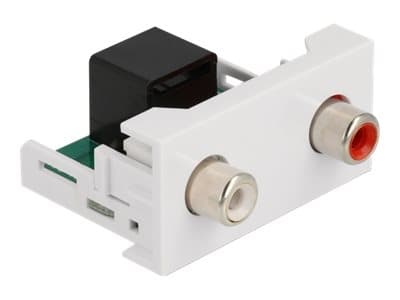 Delock - Easy 45 - snäppbar modul - RCA, RCA - 1 modul - vit, RAL 9003